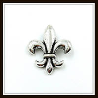 Метал. підвіска "Геральдична лілія" срібло (1,9*1,7 см) 12 шт. в уп.