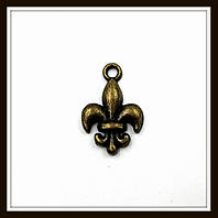 Метал. підвіска "Геральдична лілія" бронза (1,8*1,2 см) 15 шт. в уп.
