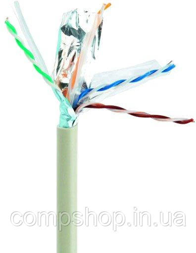 Кабель CAT 6  FTP Cablexpert одножильний, мідь ( AWG24) екранований фольгою  305 м (FPC-6004-SO) (код 115653), фото 1