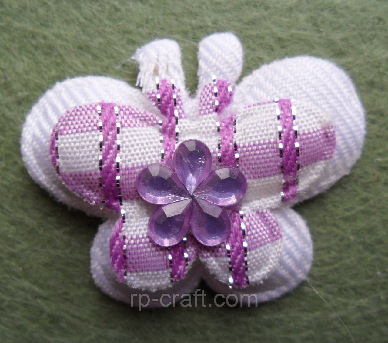 Аплікація пришивна. Серенячий метелик у клітинку, фото 1