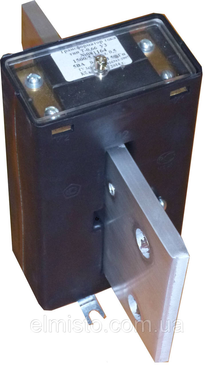 Трансформатор струму Т-0,66-1 500/5 кл.т. 0,5 (широка шина)
