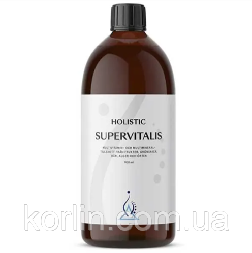 Мультивітамінний комплекс рідина 900 мл Holistic SuperVitalis Швеція Доставка з ЄС, фото 1
