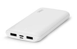 УМБ Power Bank Ttec 10000mAh PowerSlim Duo 1Type-C 2USB 2A White (2BB163B)