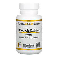 Радіола, California Gold Nutrition Rhodiola 500 mg 60 капсул