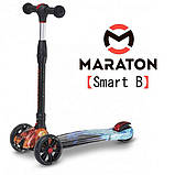 Триколісний складний самокат Maraton Smart B вогонь і лід + LED-ліхтарик, фото 5