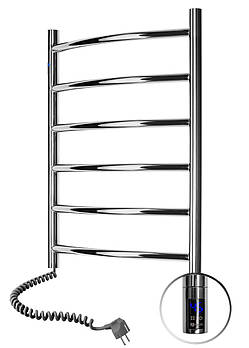 Сушка для рушників електрична Камелія 480х600 Sensor лівий з таймером з нержавіючої сталі