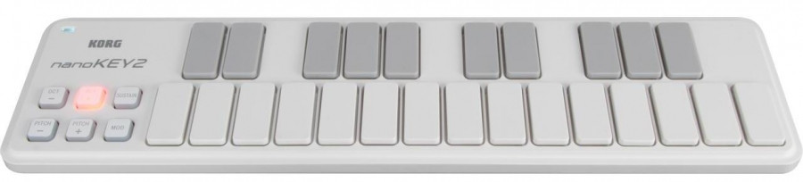 MIDI клавиатура KORG NANOKEY 2 WH - фото 1 - id-p266316097