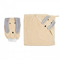 Детское полотенце с рукавчкой Twins Zoo 80*80 см Собачка беж