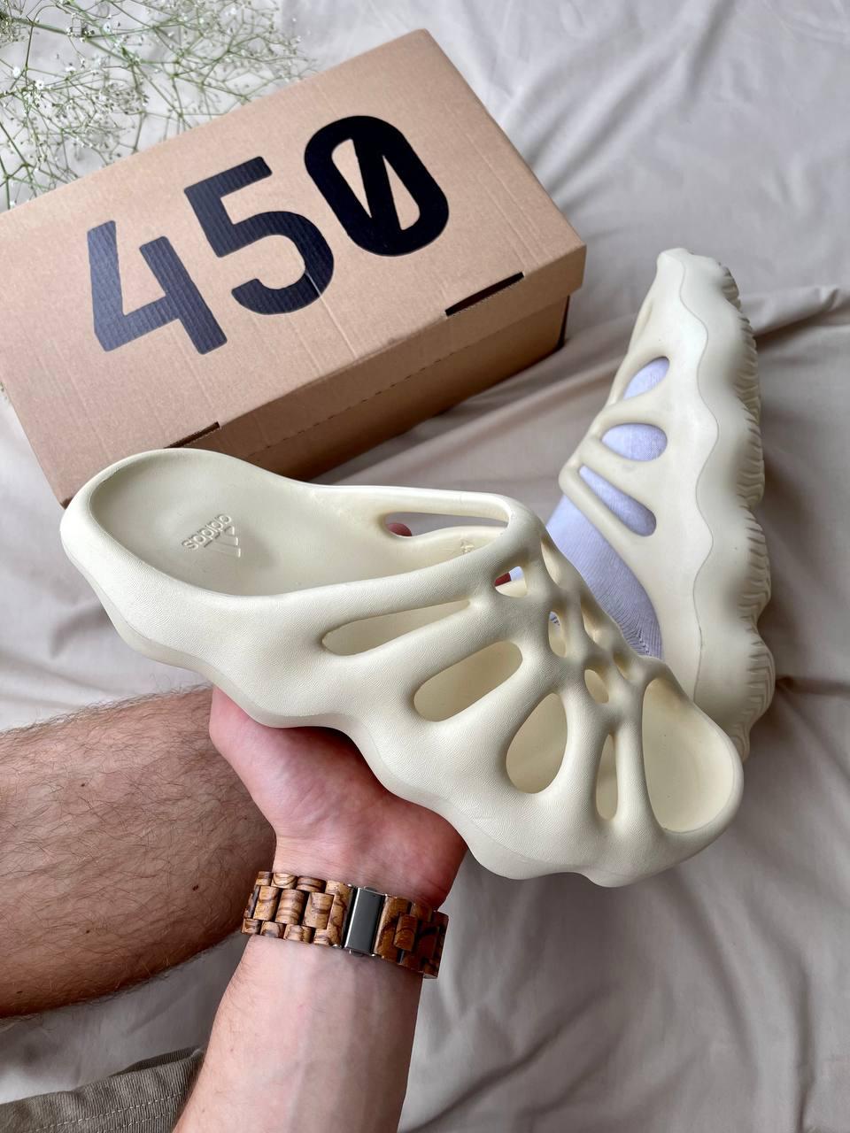 Тапочки чоловічі бежеві Adidas Yeezy 450 Slide (08788) 42