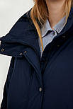 Довга жіноча зимова куртка Finn Flare A20-11078-101 Down fill темно-синя XS, фото 5