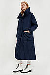 Довга жіноча зимова куртка Finn Flare A20-11078-101 Down fill темно-синя XS, фото 2