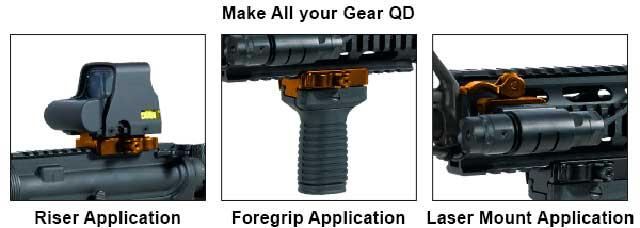 3-слотовий перехідник для кріплення важеля QD Leapers UTG UNIVERSAL QD