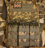 Відкритий підсумок для 3 магазинів АК AR-15 M16 Oxford MOLLE подсумок для магазину АК 74 Multicam Мультикам, фото 6