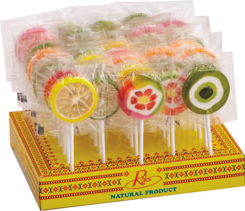 Льодяники на палички Максі Roks 13,5 г 40 шт, фото 1
