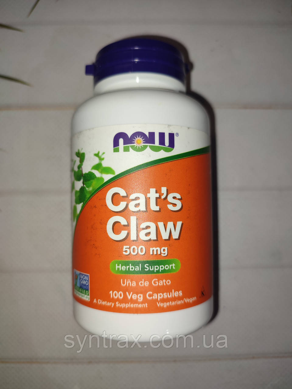 Now Foods Cat's Claw 100 veg caps 500 mg, кошенятий кіготь підтримання імунітету