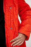 Довга зимова куртка стьобана Finn Flare A20-11006-420 Down fill червона S, фото 6
