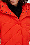 Довга зимова куртка стьобана Finn Flare A20-11006-420 Down fill червона S, фото 5