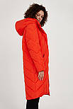 Довга зимова куртка стьобана Finn Flare A20-11006-420 Down fill червона S, фото 3
