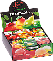 Леденцы Освежающие без сахара Fresh Drops Roks 30 г 18 блоков