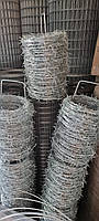 Колючая проволока, диаметр 1,8 мм., оцинкованная двойная, длина 125 м.