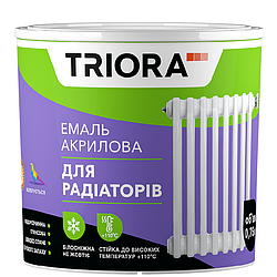 Емаль акрилова для радіаторів 0,4л біла TRIORA тріора фарба емаль краска эмаль