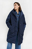 Зимнее женское пальто стеганое Finn Flare A20-11005-101 Down fill темно-синее M