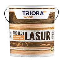 PROTECT LASUR для древесины акриловая 0,75л 953 каштан TRIORA триора пропитка лак |PROTECT LASUR для деревини