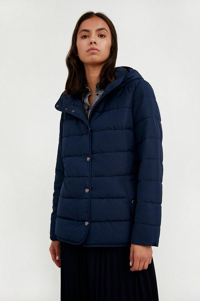 Жіноча куртка демісезонна Finn Flare A20-11002-101 Down fill темно-синя S