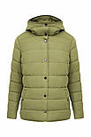 Жіноча демісезонна куртка Finn Flare A20-11002-525 Down fill зелена S, фото 8