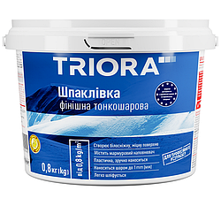 Шпаклівка готова фінішна тонкошарова 0,8кг TRIORA тріора