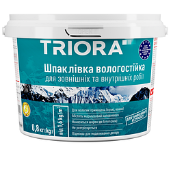 Шпаклівка готова вологостійка 1,5кг TR-12 power prof TRIORA тріора