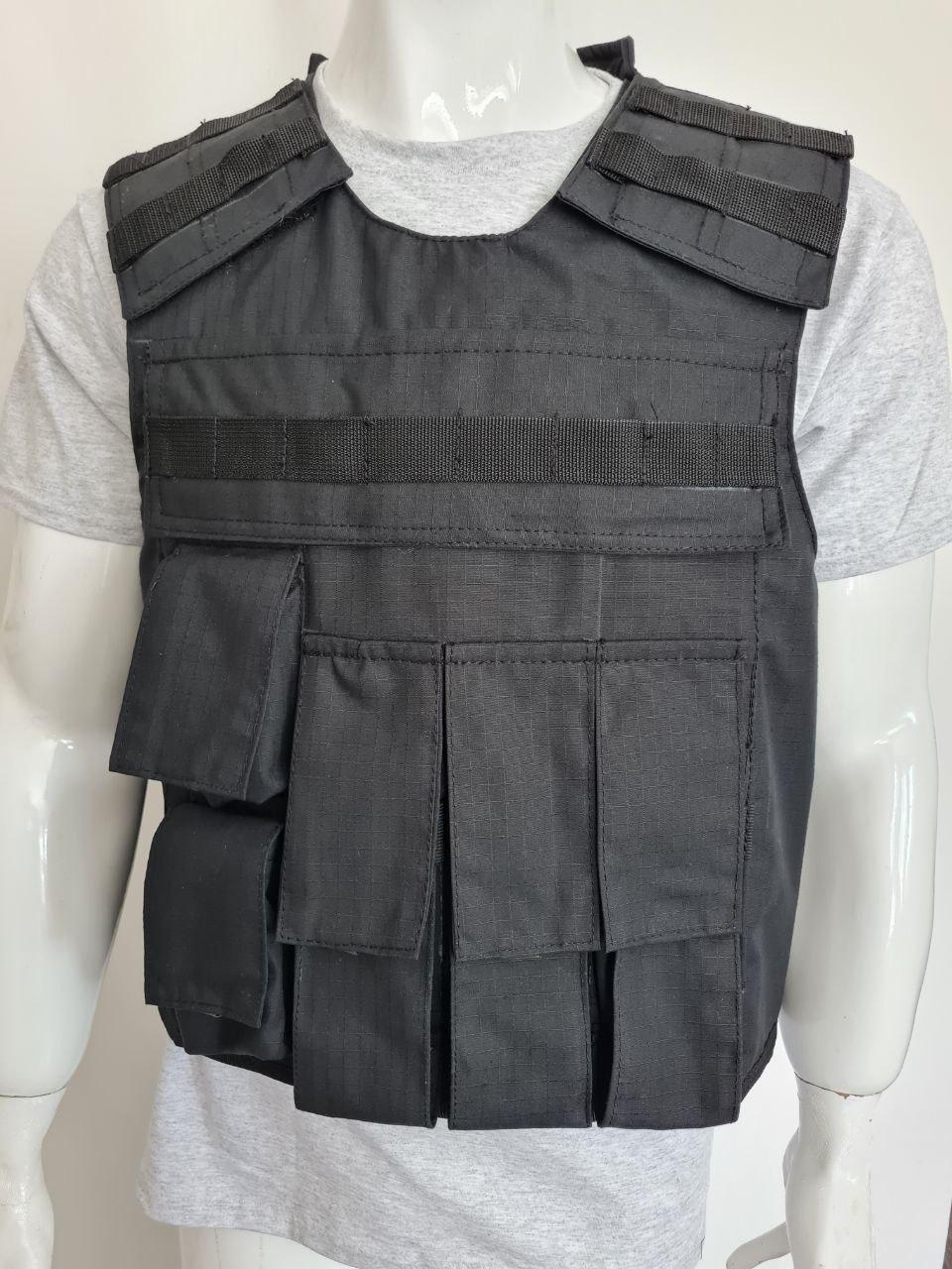 Плитоноска з підсумками чорна (тканина Ріп Стоп), фото 1