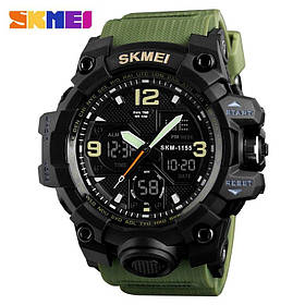 Спортивний чоловічий годинник Skmei 1155 Black-Military