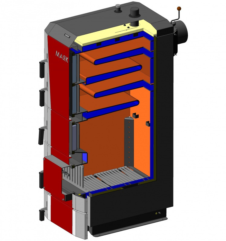 Котел твердотопливный Маяк КТР-30 ЕКО UNI type H, длительного горения - фото 2 - id-p740731207