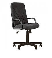 Недорогое директорское кресло MANAGER (Менеджер) в темносерой ткани С-38