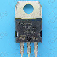 MOSFET N-канал 75В 80А STm STP75NF75 TO220