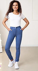 Стильні жіночі штани-джогери демісезонні, розмір 42, 44, 46, 48, колір синій, бежевий, жовтий, хакі, чорний