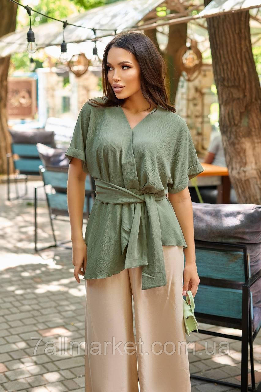 Блузка жіноча житка Розміри: 42-48(2цв) "LA" недороге від прямого постачальника idm9820