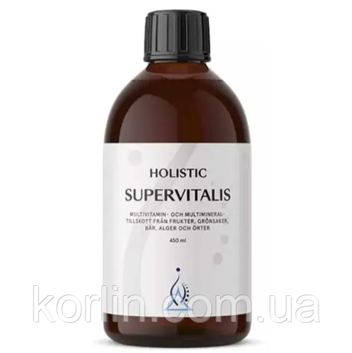Мультивітамінний комплекс рідина 450 мл Holistic SuperVitalis Швеція Доставка з ЄС, фото 1