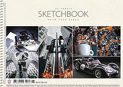 Альбом для малювання, спiраль, А4, 20арк., 100г/м2, ВД лак, Star ШКОЛЯРИК