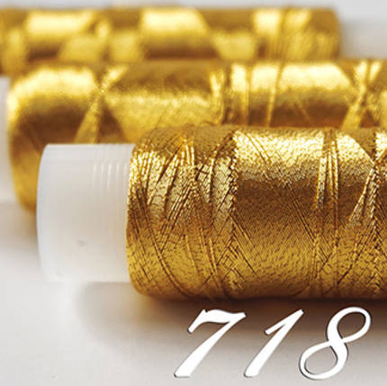 Нитки люрекс ЛР40 металізовані для вишивки №718 Gold, фото 1