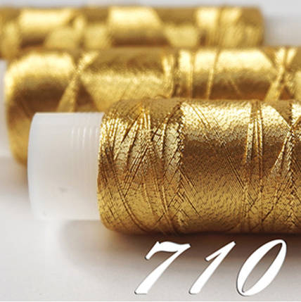 Нитки люрекс ЛР40 металізовані для вишивки №710 Gold (Золото), фото 1
