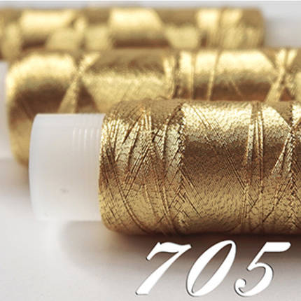 Нитки люрекс ЛР40 металізовані для вишивки №705 Gold (Золото), фото 1