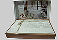 Шенілові покривала на велике ліжко 240х260 та наволочки, шикарне покривало турецьке Кремовий, фото 3