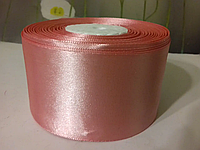 Стрічка атласна 5 см ( 33 МЕТРИ ) Рожево-персикова