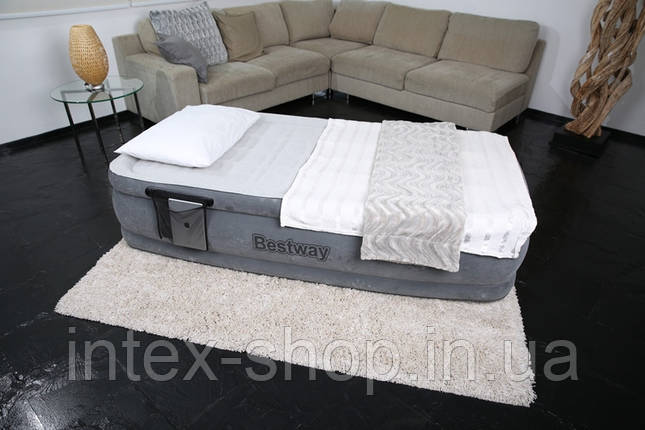 Bestway велюр-ліжко 67558 (191*97*43, см) з вбудованим насосом 220V, фото 1