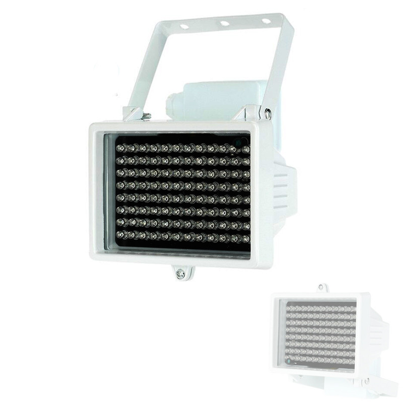 Прожектор інфрачервоний ІЧ для камер 96LED 60м вуличний, білий, фото 1