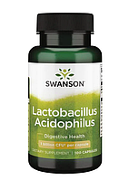 Пробиотики с Лакттобактериями ацидофильные 1 billion CFU от Swanson, Lactobacillus Acidophilus, 100 капсул