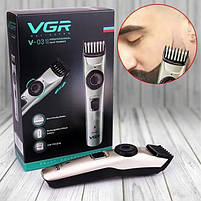 Машинка для стрижки волосся VGR V-031 з насадками від USB, фото 4