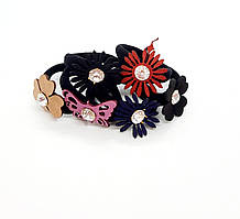 Резинка для волосся квіточка з камінням